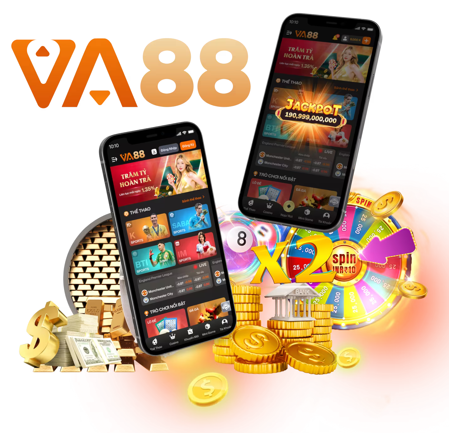 Giao diện dịch vụ di động VA88